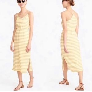 J. Crew Carrie Midi Dress Silk Stripes